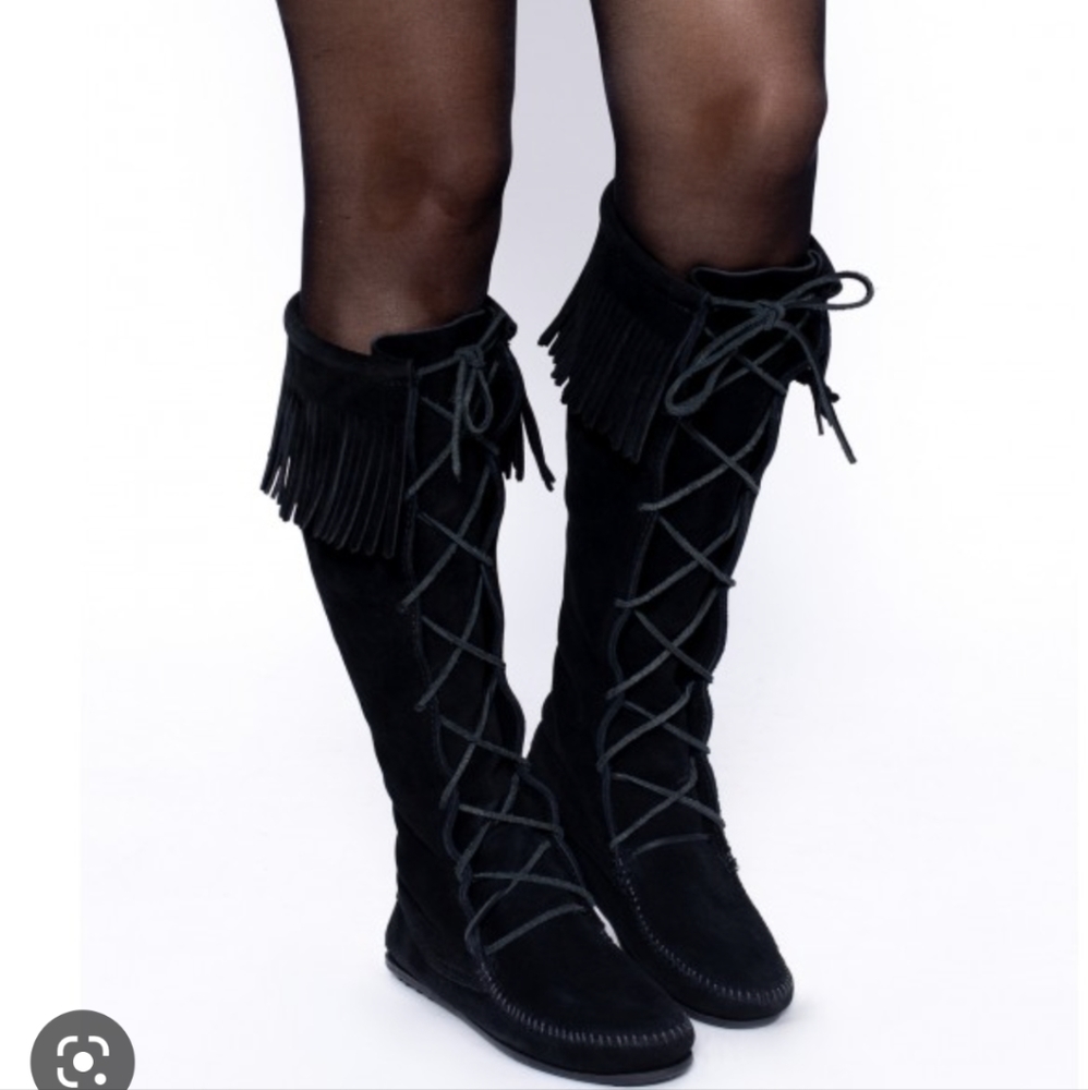 Minnetonka Front Lace Knee High Boot.  NWOT.